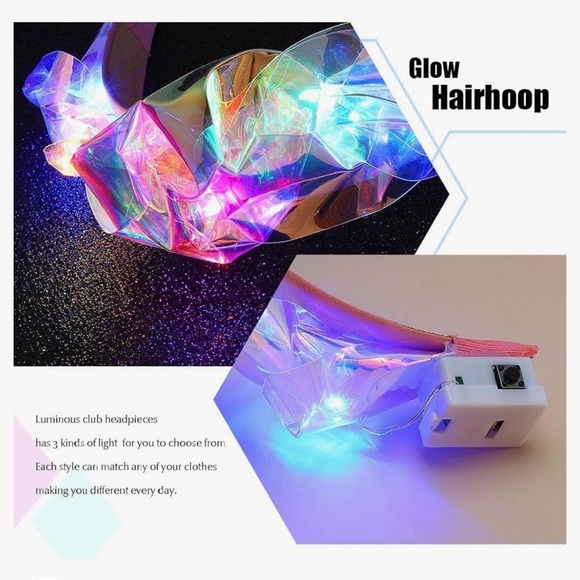 NWT Light Up Headband LED Glow Headbands - Picture 6 of 7